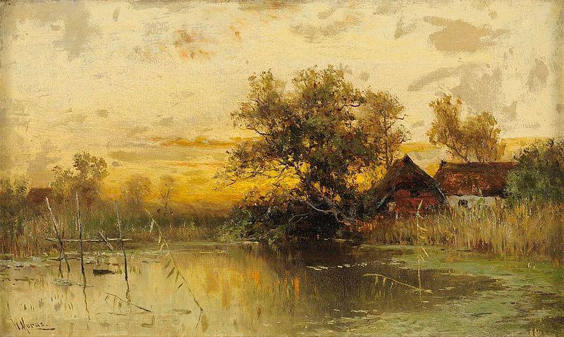 Walter Moras Seenlandschaft Norge oil painting art